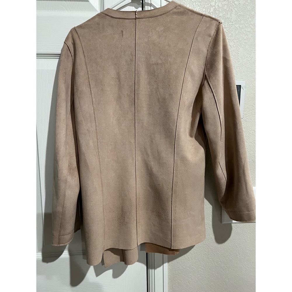 Zara Basic Suede Jacket In Size M - image 3